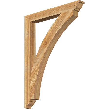 Ekena Millwork Thorton Traditional Rough Sawn Bracket, Western Red Cedar, 4"W x 36"D x 48"H BKT04X36X48THR01RWR